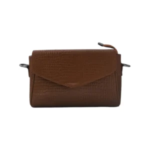 Genuine Leather Hand Bags with Flap Closure